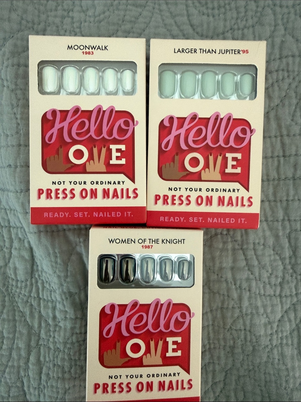 Hello Ove Press-On Nails – Mint & Black Duo